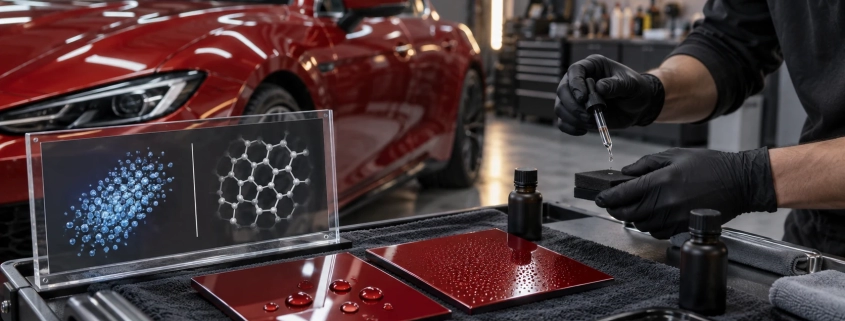 Editorial illustration: Nano vs. Ceramic: Understanding the Difference in Coating Technology