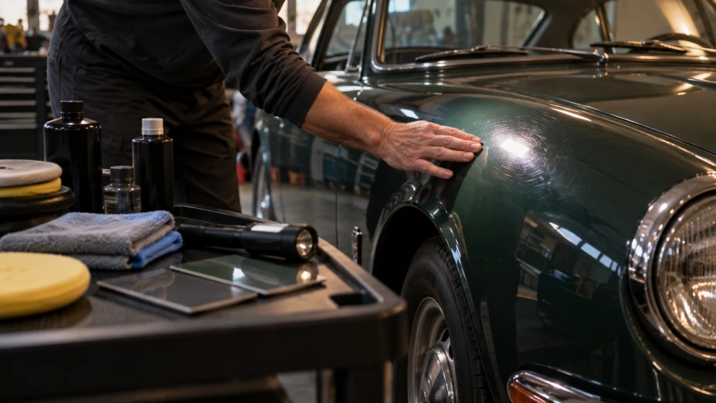 Editorial illustration: Assessing Single-Stage Paint Before Ceramic Coating