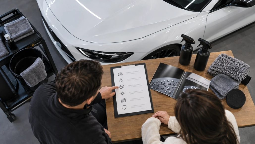 Editorial illustration: What to Include in a Ceramic Coating Aftercare Handover