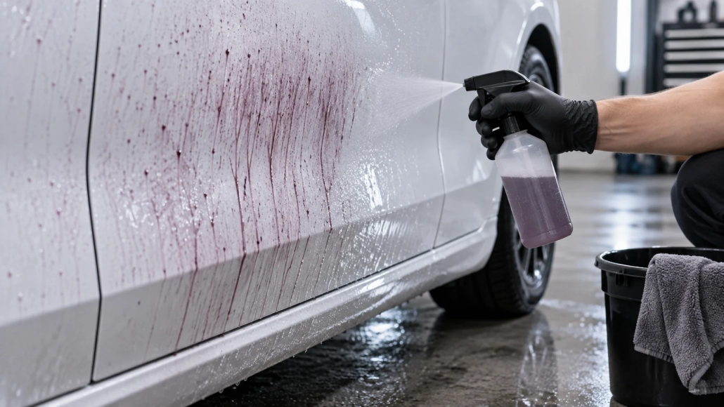 Editorial illustration: Iron Decontamination During Ceramic Coating Maintenance