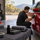 Editorial illustration: Ceramic Coating for a Car Parked Outdoors