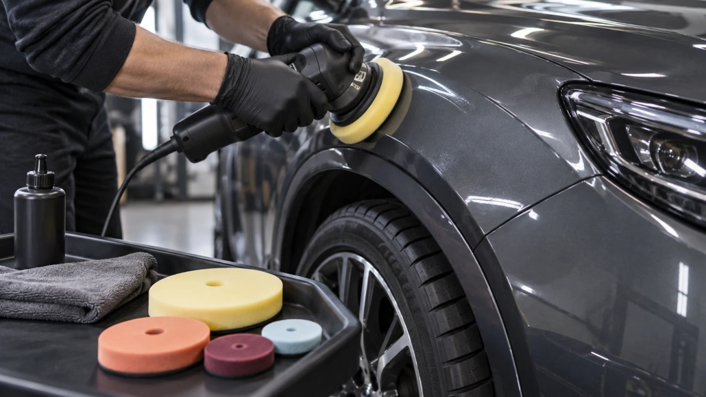 Editorial illustration: Choosing Polishing Pad Size for Curved Panels