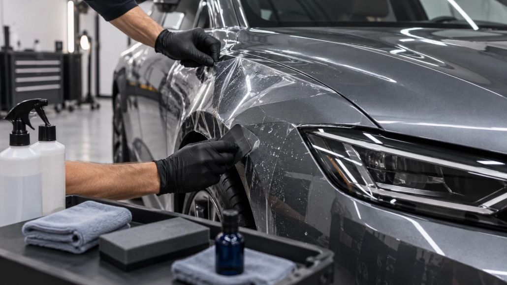 Editorial illustration: Coordinating PPF and Coating After Body Repair