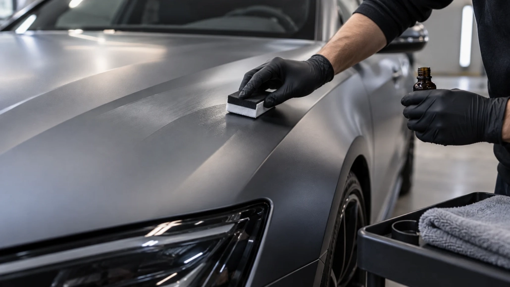Editorial illustration: Testing a Ceramic Coating on a Satin Finish