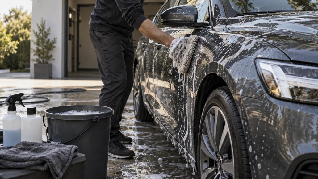 Editorial illustration: How Often Should You Wash an Uncoated Car?