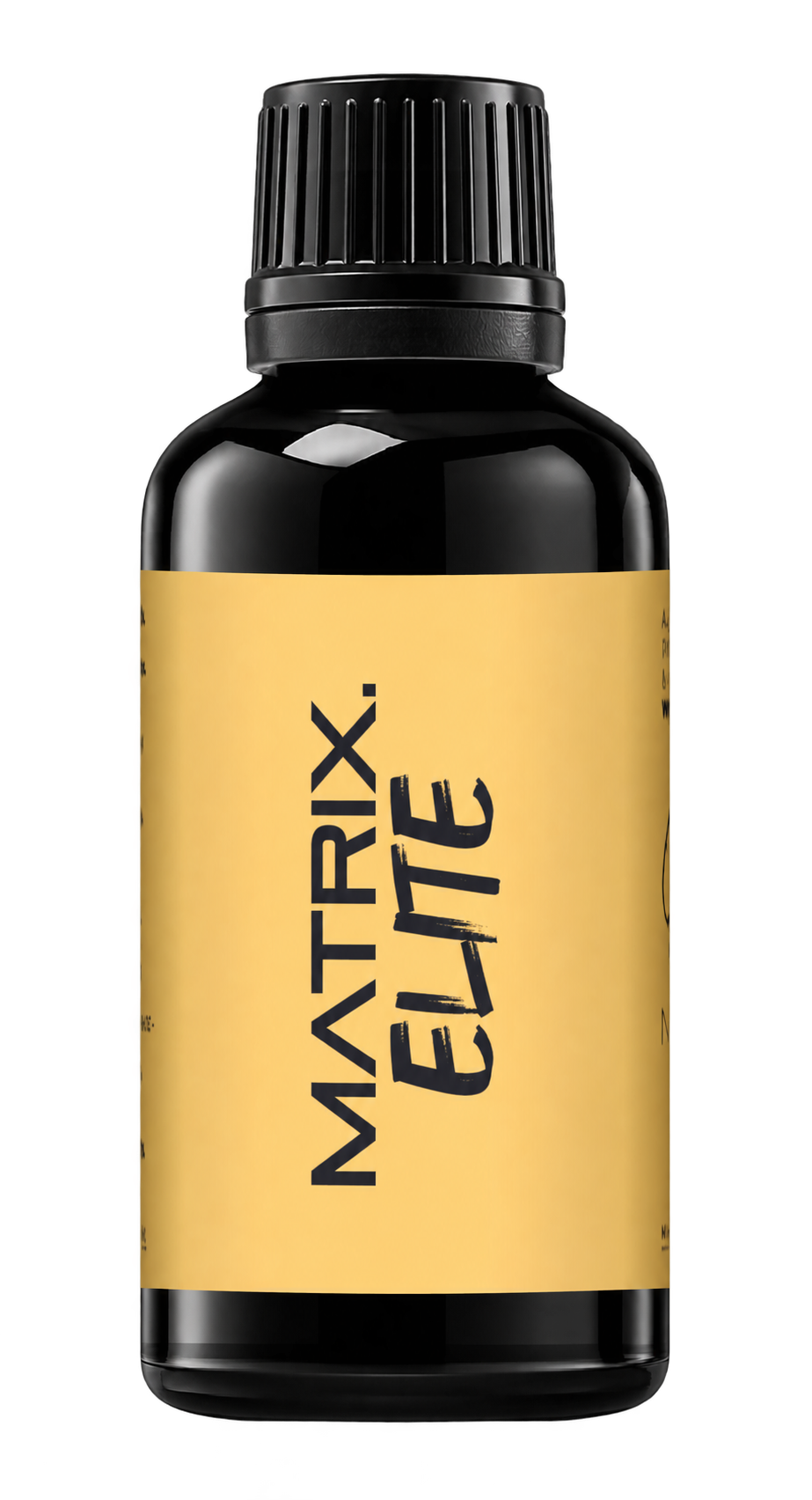 NANOLAB MATRIX ELITE 50 ml ceramic coating in a gloss black bottle with gold label